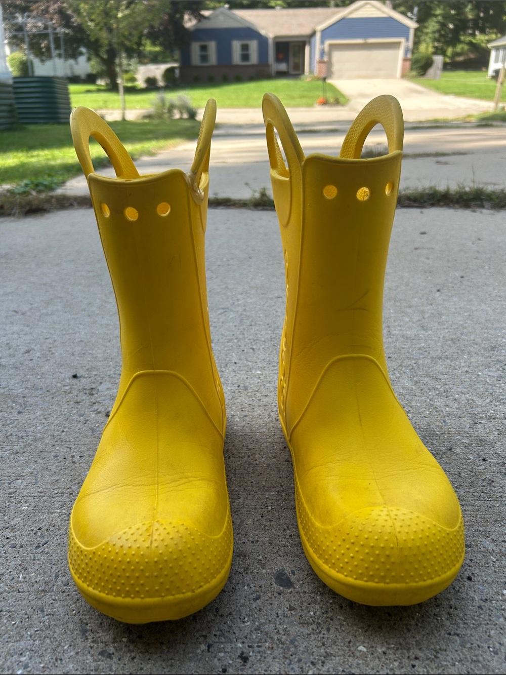 CROCS Kids Yellow Pull-On Rain Boots